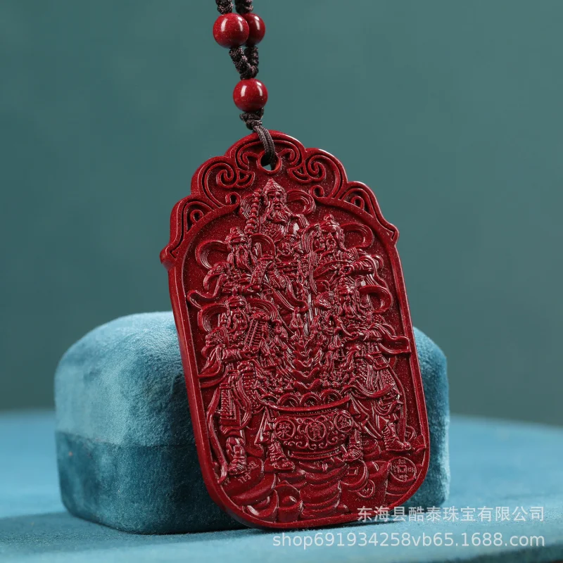 

Factory Supply New Five Gods of Wealth a General Order Pendant High Content Purple Gold Sand Carry-on Pendant