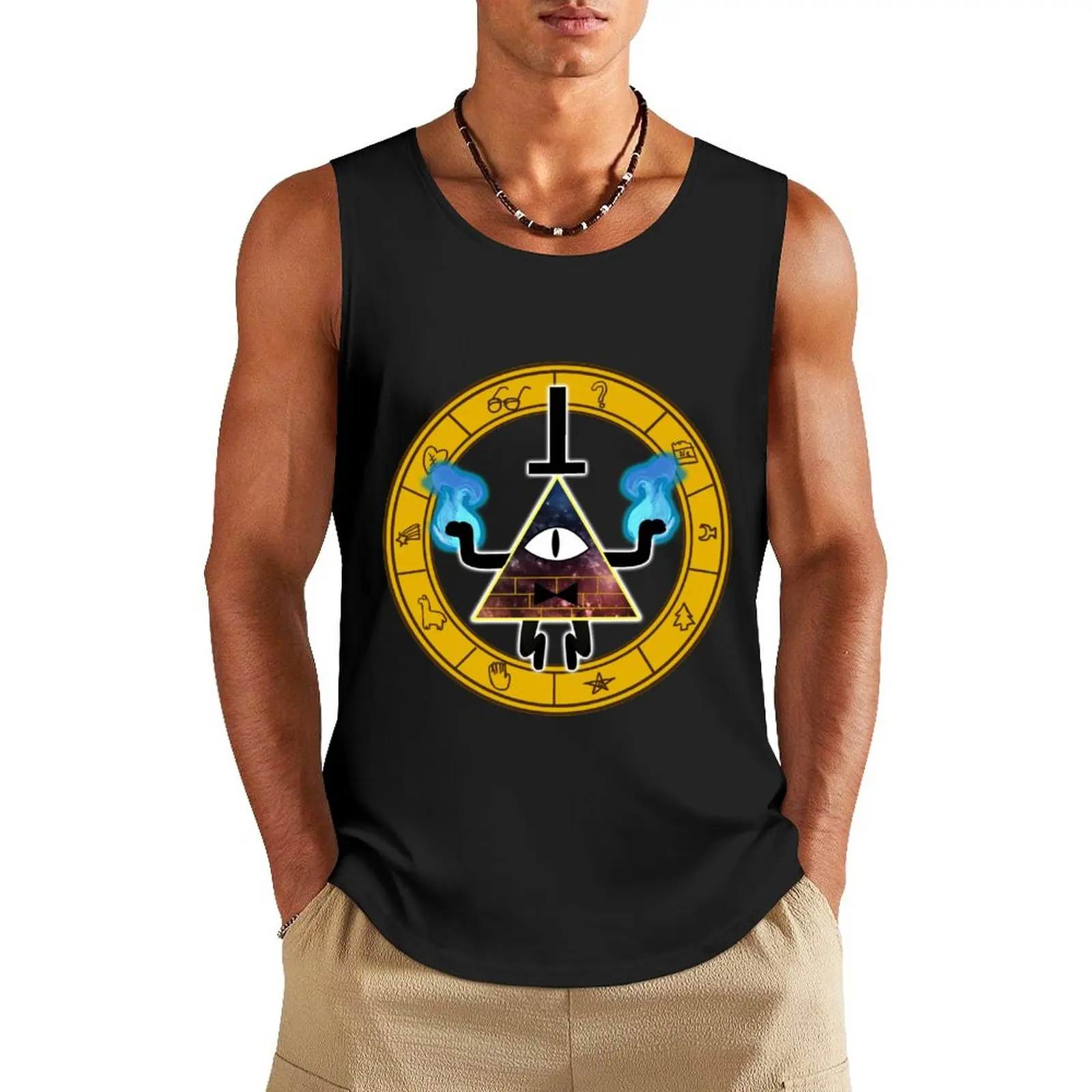 Bill Cipher Tank Top mens gym clothes Men's summer t-shirt Man gym clothes