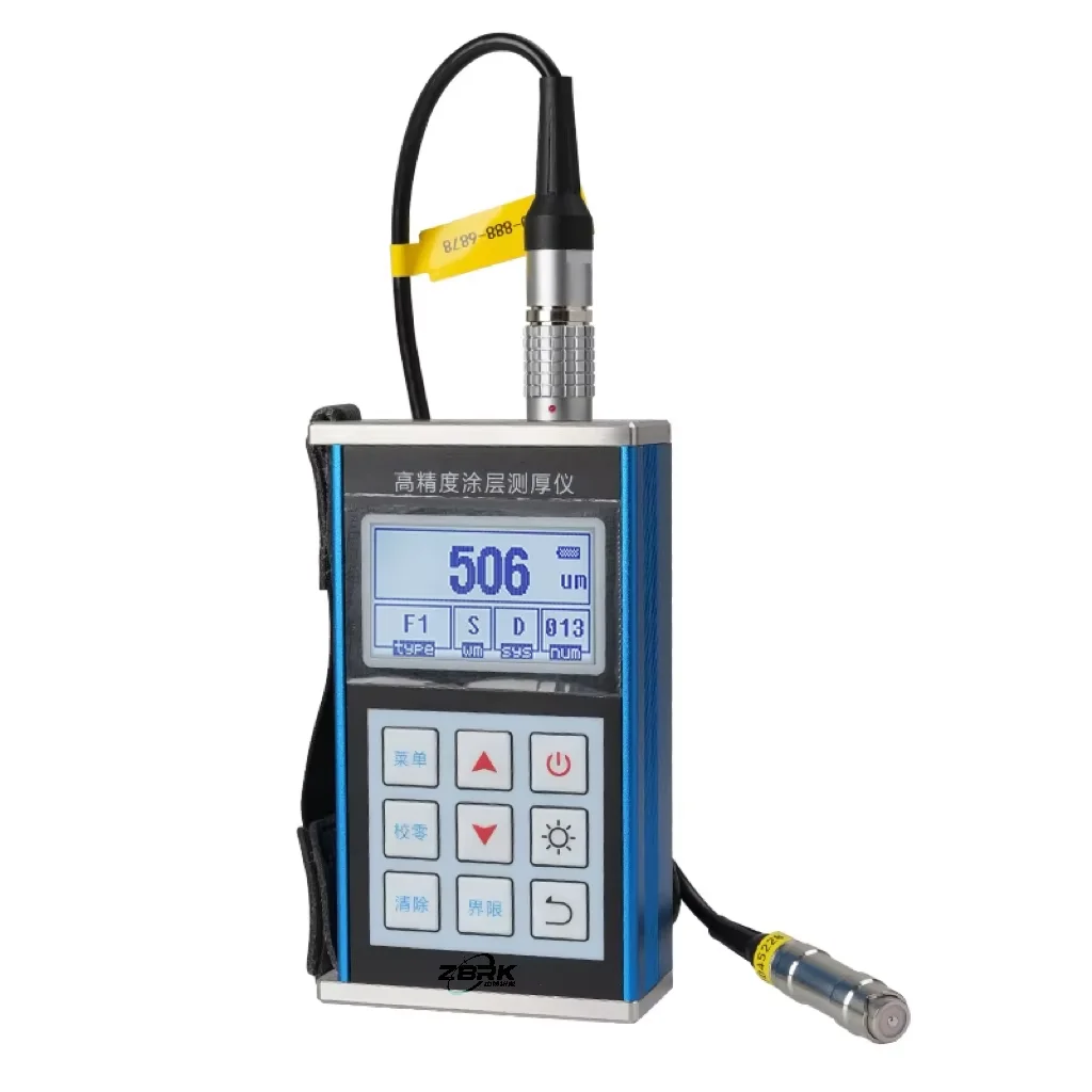 Portable Handheld Coating Thickness Gauge High Accuracy Magnetic Eddy Current Technology 0.1m Resolution 5 Files Memory AA