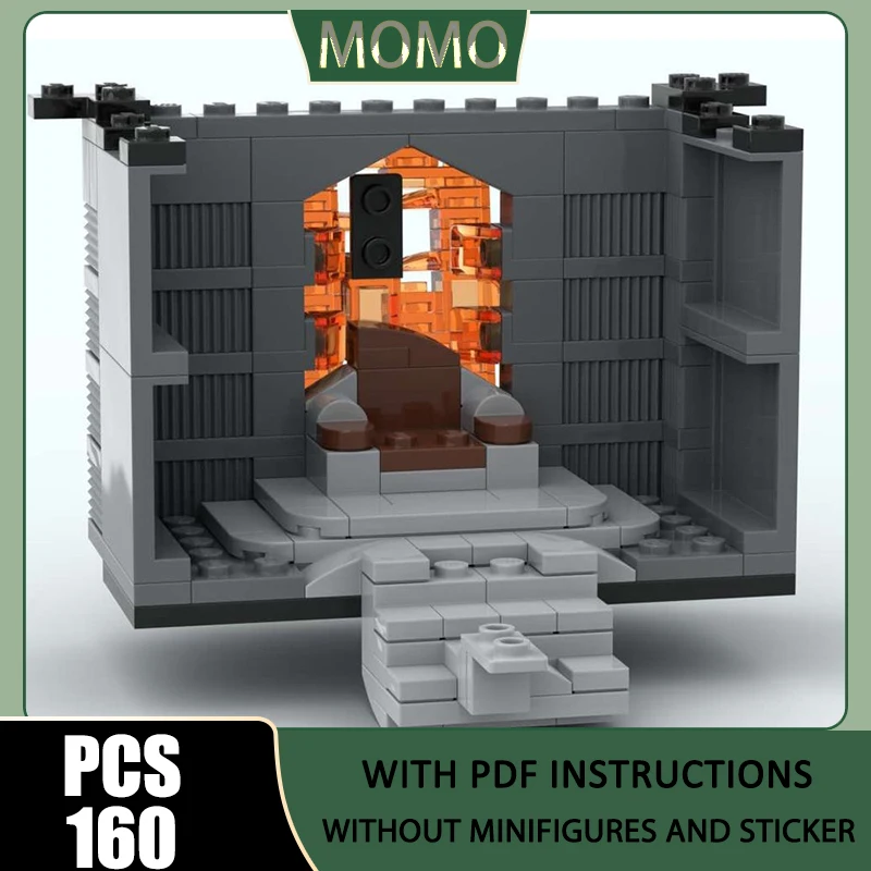 

Magic Rings Moc Building Blocks The Battle of Throne Room Model Technology Brick DIY Assembly Construction Holiday Toys Gifts