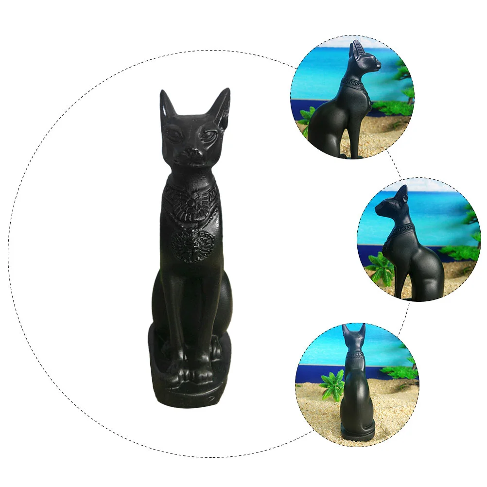 Egyptian Cat God Chic Decoration Shaped Ornament Bookshelf Themed Home Craft Resin