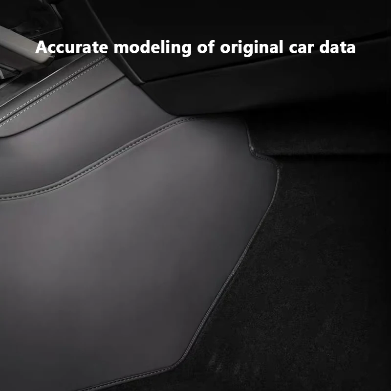 Auto-Mittelkonsole Seitlich Erweiterte Anti-Kick-Polsterung für Tesla Model YL 6-Sitzer / Y Juniper Leder Anti-Schmutz Schutzpolster Abdeckung – Detail 4