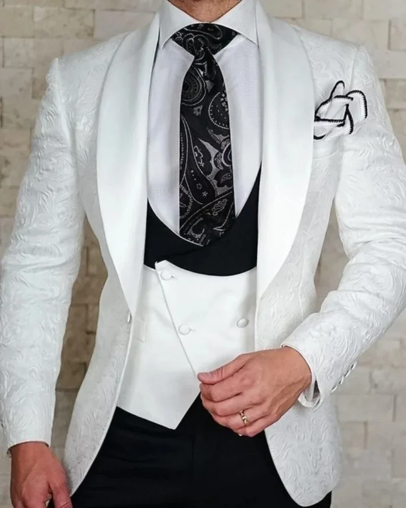 Suits for Men Italian Design Custom Smoking Hombre Slim Jacket Groom Suit for Wedding For Costume Homme Pour Mariage 3 Piece