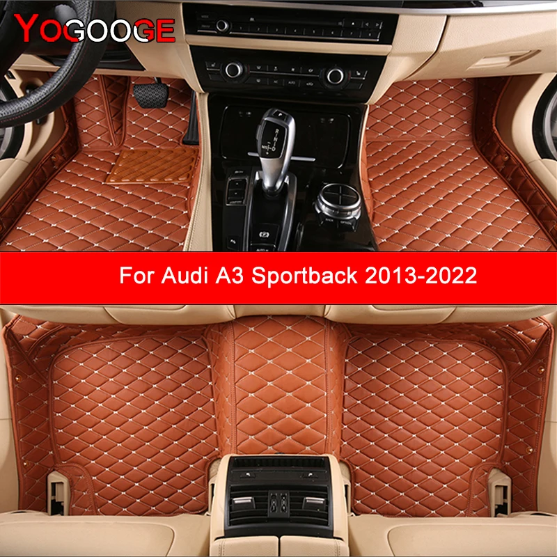 

YOGOOGE Custom Car Floor Mats For Audi A3 Sportback 2013-2023 Auto Carpets Foot Coche Accessorie