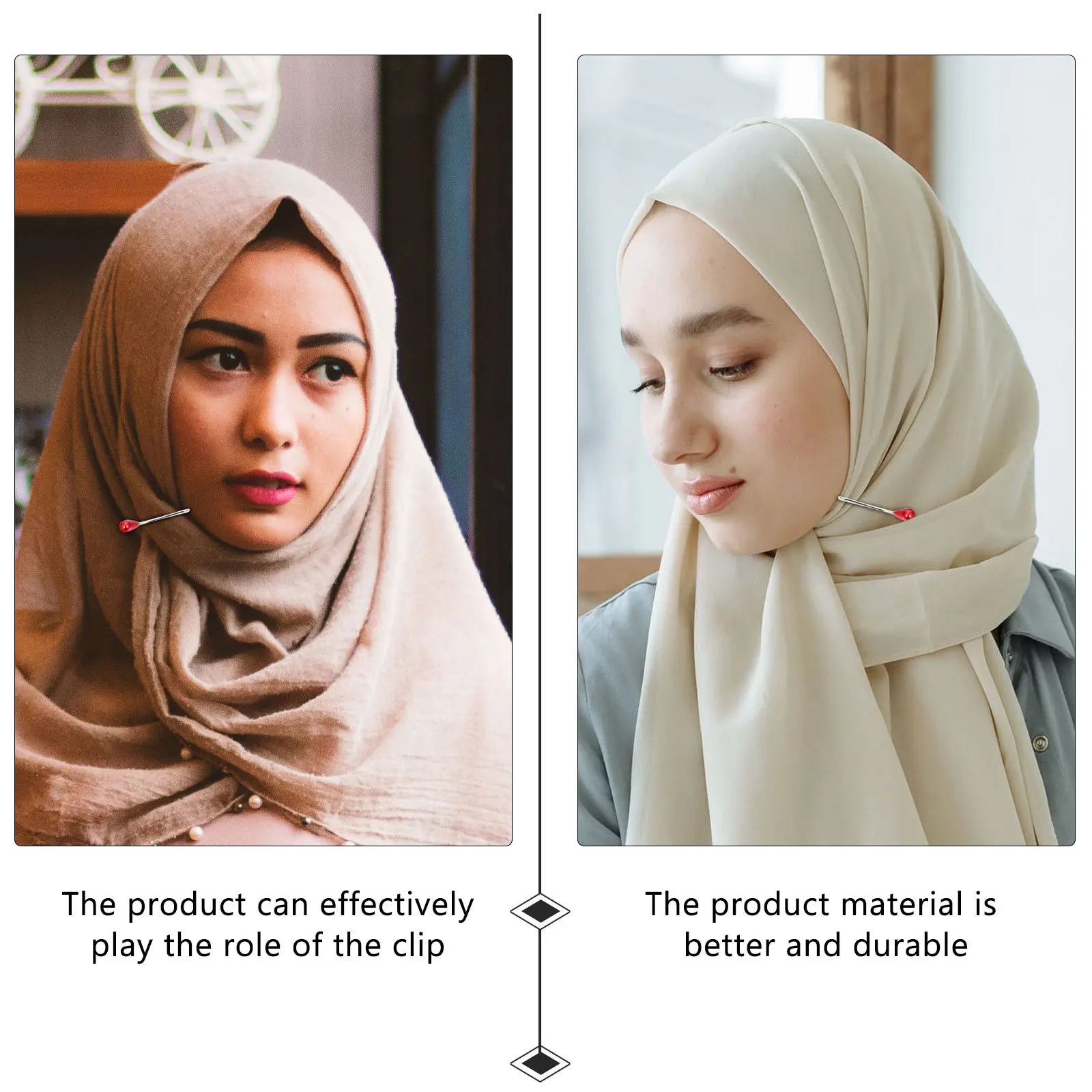 

24Pcs Pearl Muslim Hijab Clips Stylish U-Shaped Scarf Brooch Wedding Party Headscarf Fixed Pins Muslim Hijab Clips