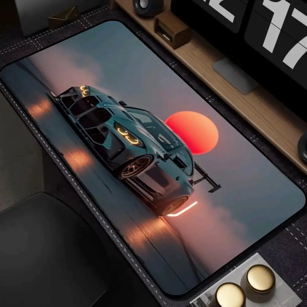 Sunset Desert car XXL Non-slip Rubber extended Gaming Keyboard Pad for PC Laptop Office Home Decor mouse pad