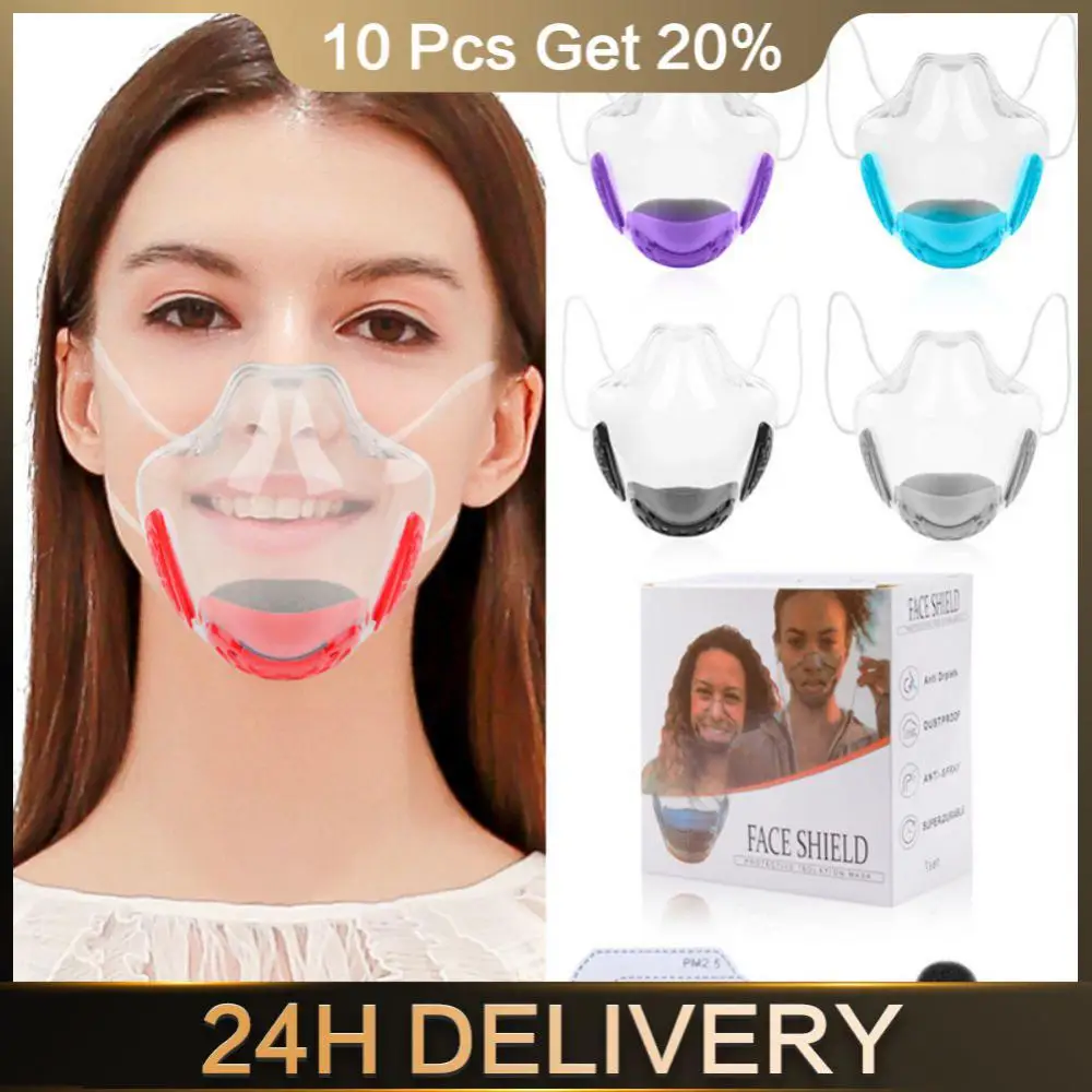 Masks Droplet-proof Transparent Splash Mask Breathing Mask Face Shield Anti-liquid Saliva Durable Lip Language Face Mask Visor