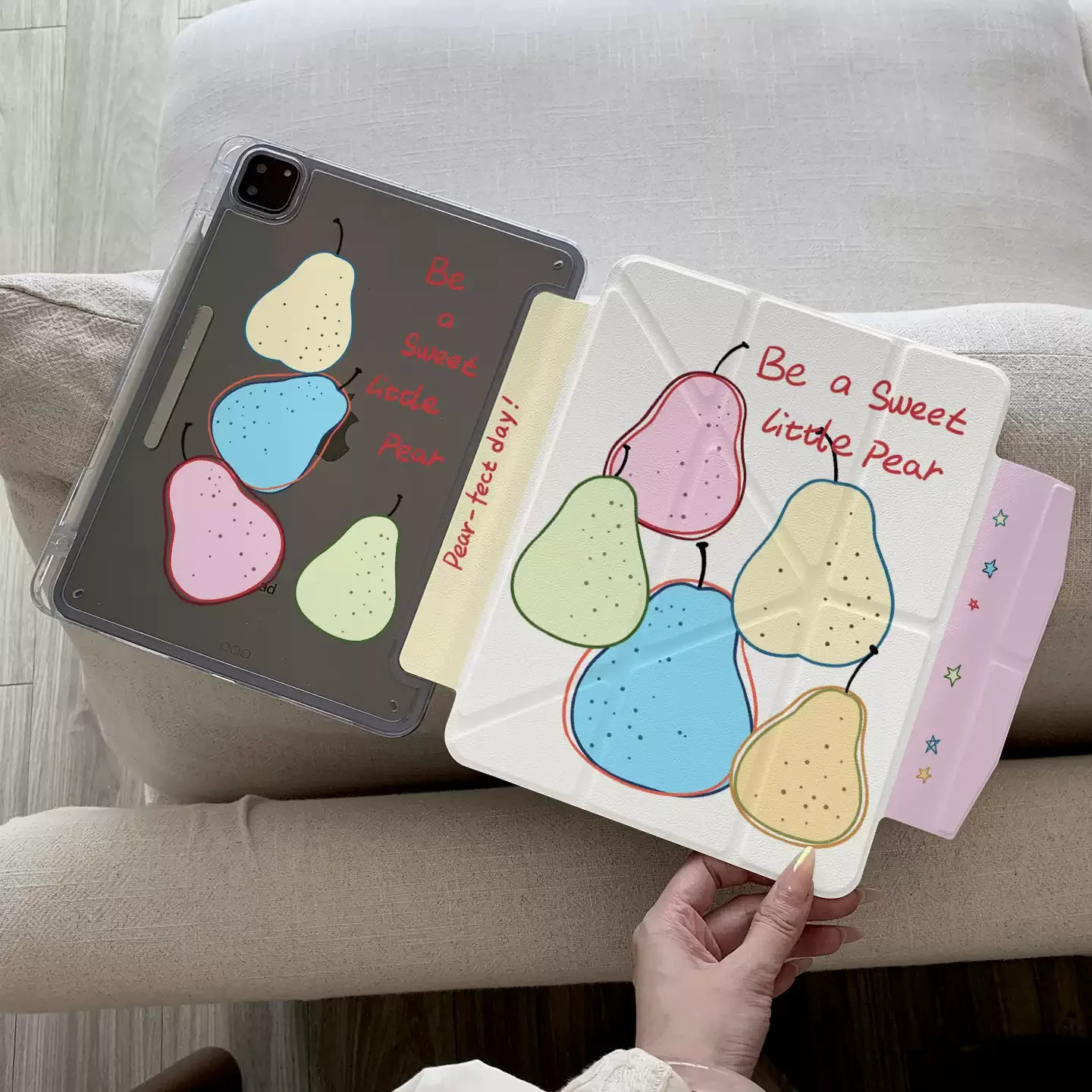 

Nine Sweet Pears Cute Tablet Case For iPad Pro 11 12.9 13 M2 M4 M3 M5 Shell 8.3 9.7 10.2 5/6/7/8/9/10/11th Air 3 4 5 6 7 Cover
