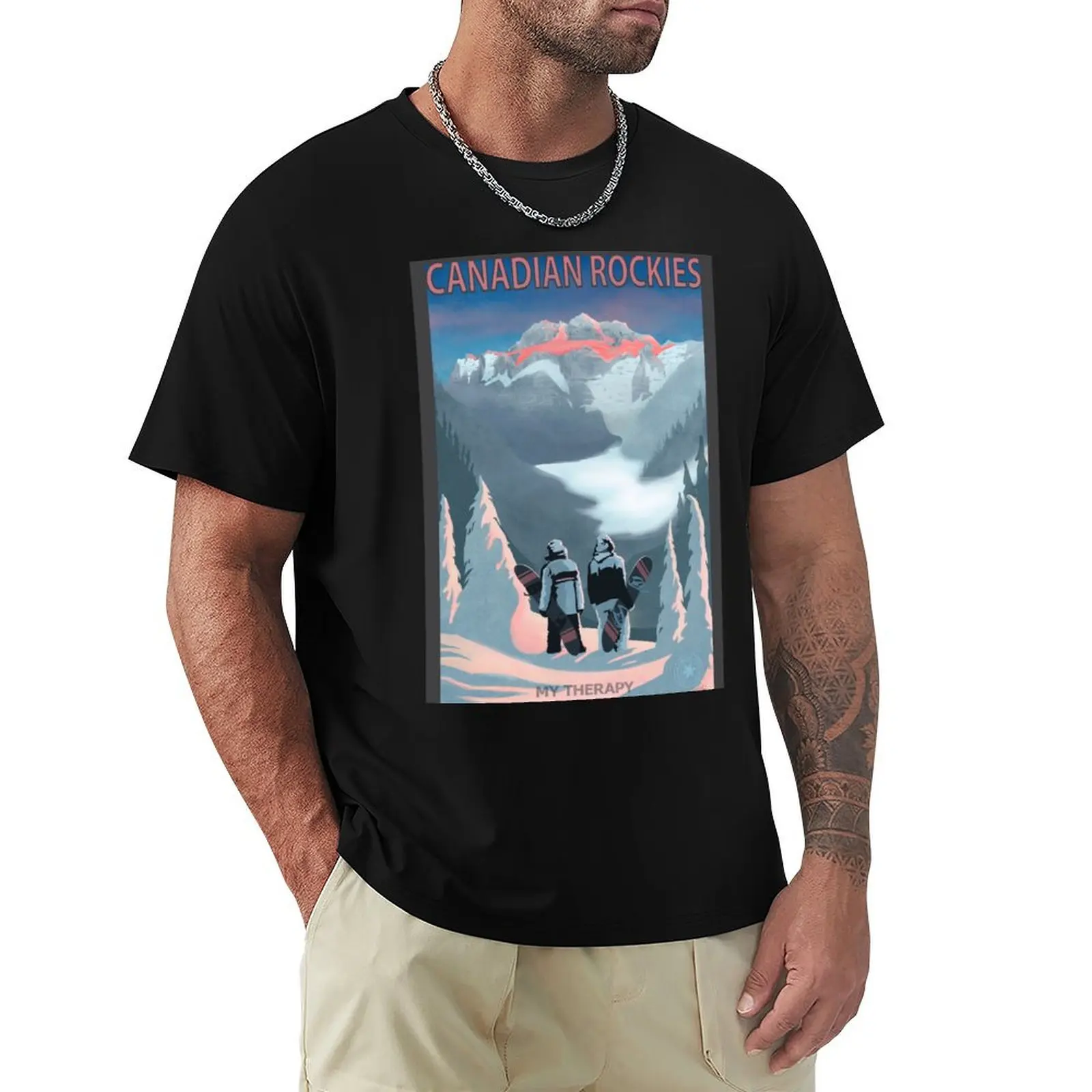 Retro Snow Board Therapy T-Shirt cotton t shirt pack T-Shirt