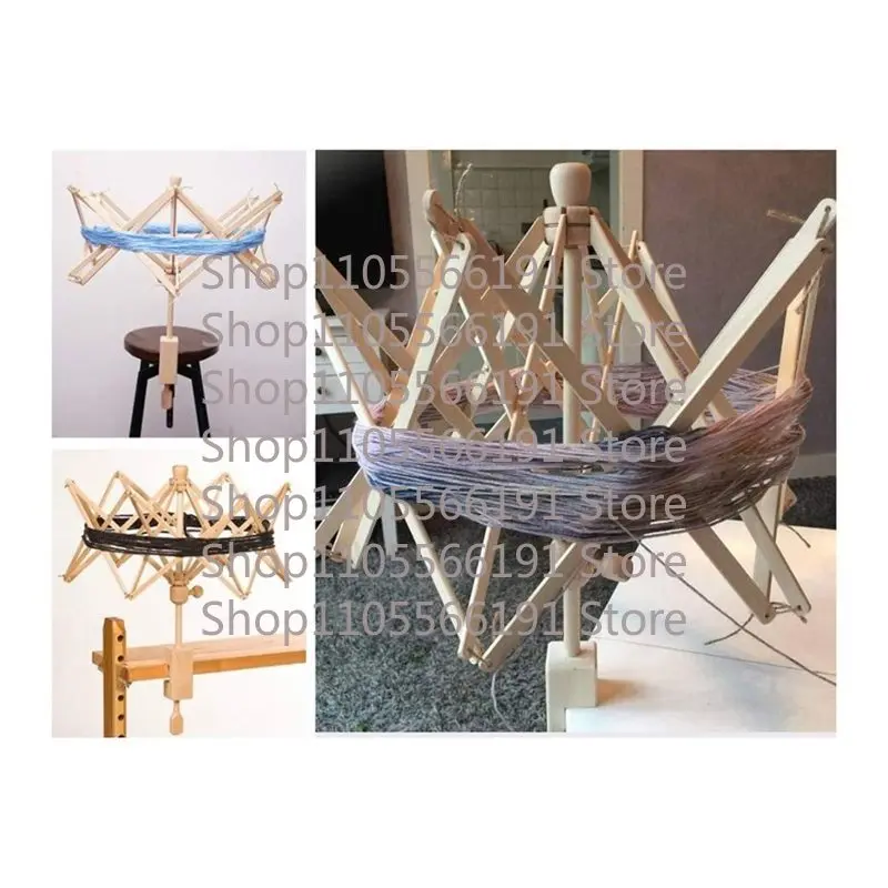 Umbrella Shape Wooden Swift Yarn Thread Fiber String Wool Holder Hand Knitting Craft Tools For Patchwork DIY Accessories