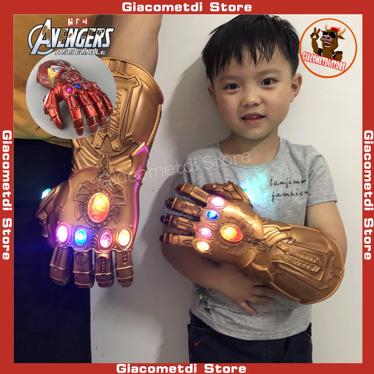 Marvel Legends Infinity Gauntlet Thanos Glove With Removable Gem Stones Avengers Infinity War Cosplay Prop Kids Gloves Man Gifts