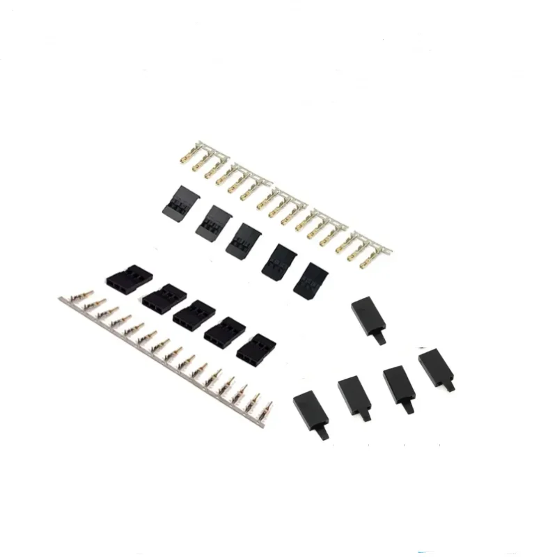 5/10 Paar Jr Futaba Servo-Empfänger-Anschlussstecker mit Schloss und männlich weiblich, vergoldete Anschlüsse, Crimp-Pin-Set für RC-Batterie