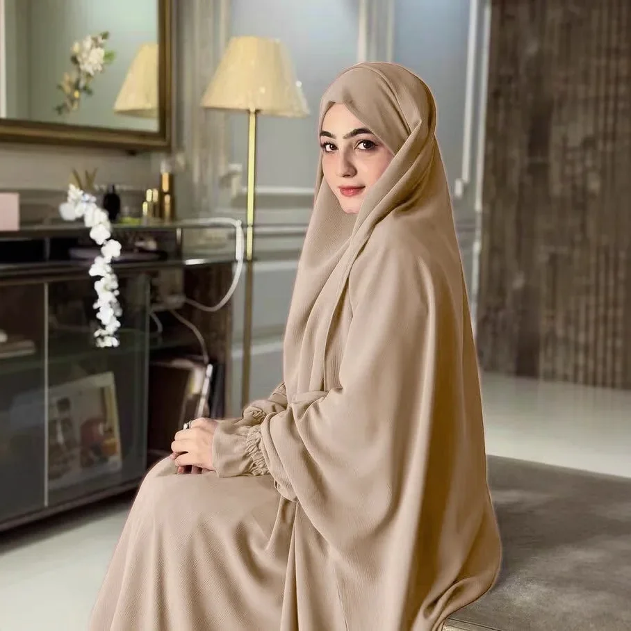 تنورة نسائية ملابس صلاة خيمار مكونة من قطعتين غطاء كامل عباية دبي حفلة عيد مسلم رمضان المغرب قفطان فيستدوس عربي 2026