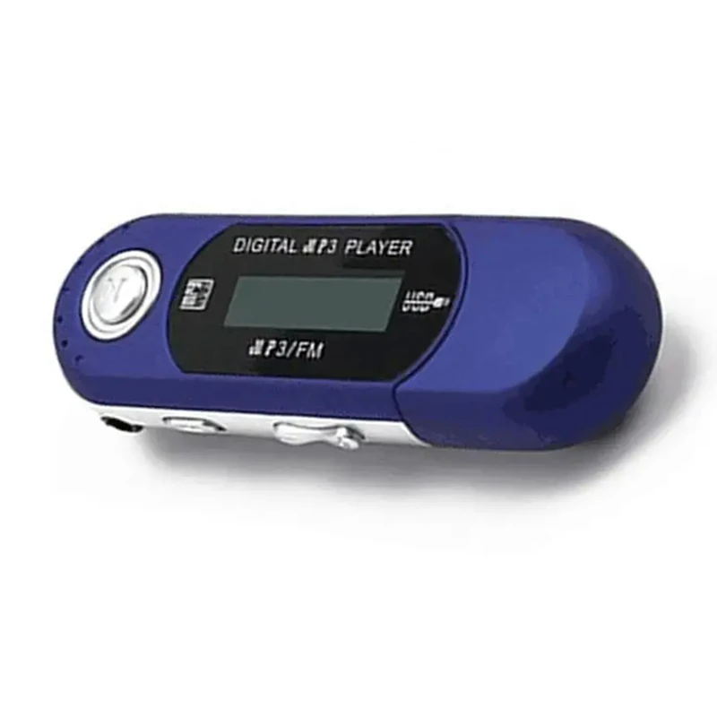 Mini MP3 Player USB 2.0 Small Flash Drive Multilanguage LCD Music Player with 3.5mm Audio Jack Automatic Shutdown(B)-AD33