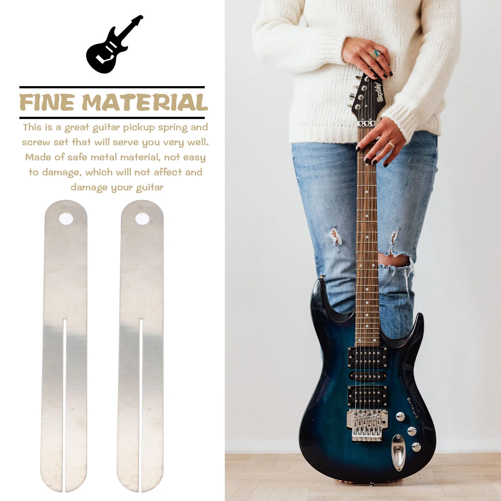 

2pcs Guitar Fret Gasket Stainless Steel Fingerboard Protection Pad For Luthier Guitarist Durable Tool Accessory