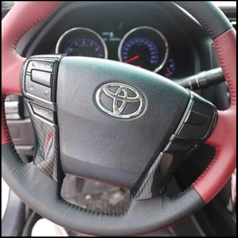 For Toyota MarkX Mark X 2010-2017 Steering Wheel Control Button Cover Trim Decorative Sequins Sticker Strips Auto Accessories