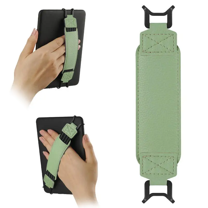 Universal E-Reader Sicherheit Handschlaufe Halter für 6-7" iPhone Finger Grip PU Leder Gummibänder Gürtel für Kindle Kobo Tablets – Detail 16