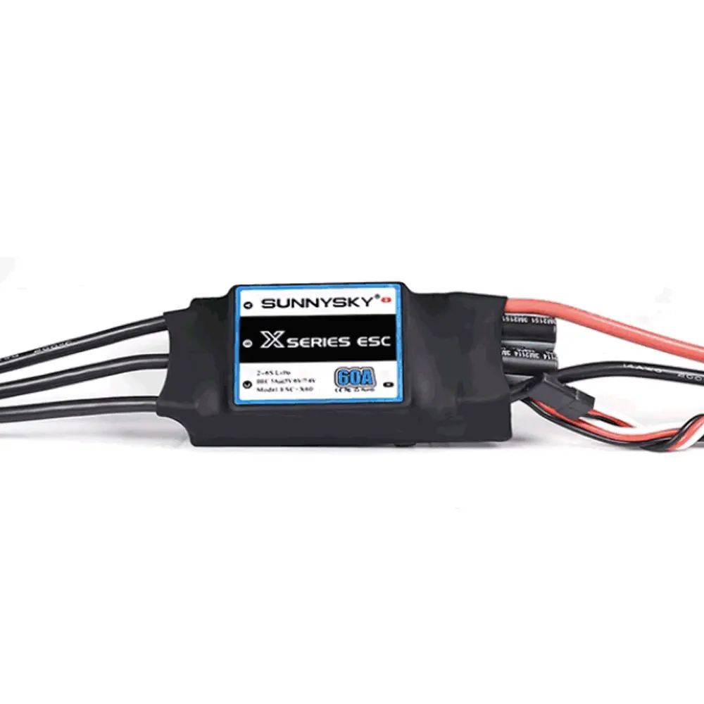 

SUNNYSKY 60A 2-6S бесщеточный ESC с 5V/6V/7,4 V/5A BEC 3,5 мм XT60 Разъем для RC самолета