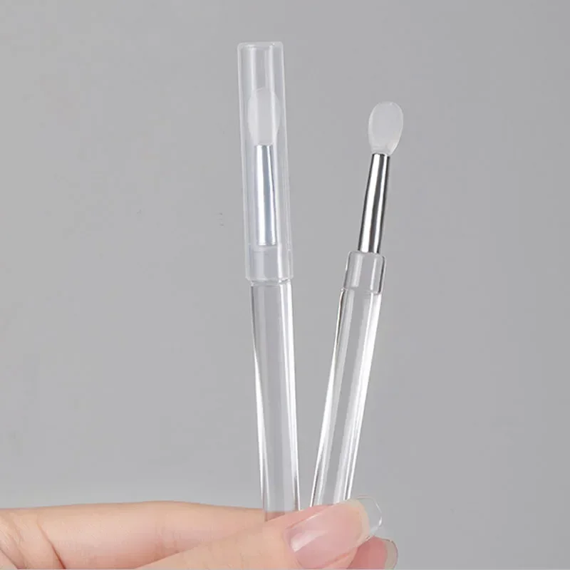 Nail Arts Siliconen Applicator Sticks Herbruikbare Chroom Glitter Toepassing Manicure Tool Nieuwe Easy-Daub Pigment Siliconen Nagelborstel