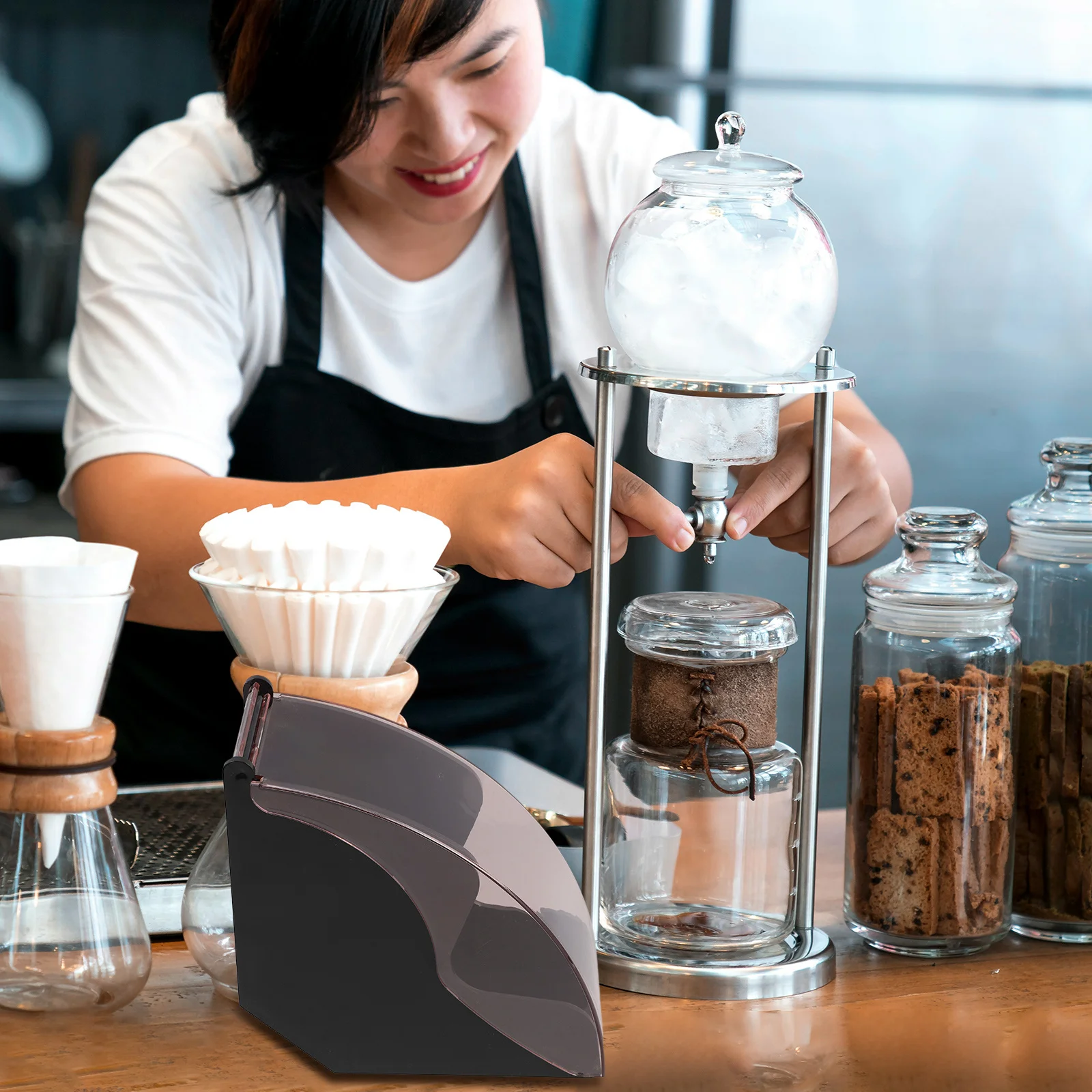 

Coffee Filter Storage Holder ABS Large Capacity Coffee Filter Rack Tabletop Organizer for Home Kitchen Office Home Supplies