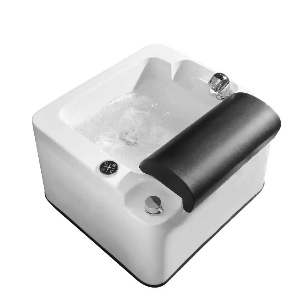 Beauty Salon Foot Bath Basin Remote Control Massage Spa Basin With Surging Pump & Lights For Aqua Therapy Sauna Bathtub