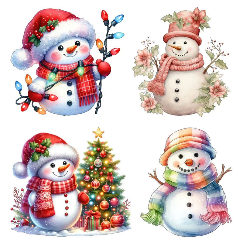 Three Ratels QA32 lovely snowman cartoon stickers for home decoration Christmas celebration stickers gift stickers