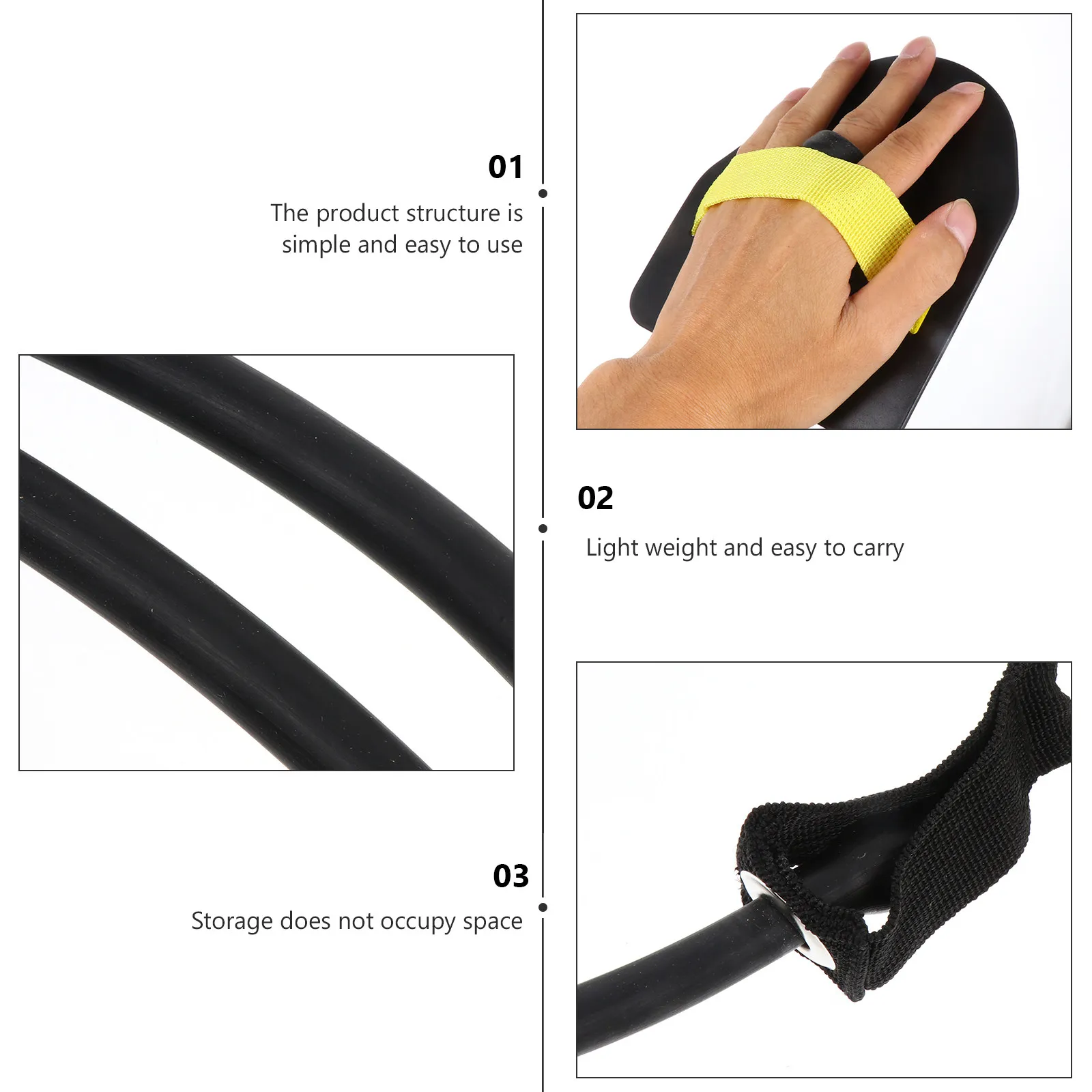 1Pcs Swimming Resistance Belt Strong Elastic Tpe Training Band for Swim Technique Training Arm Strength Exerciser