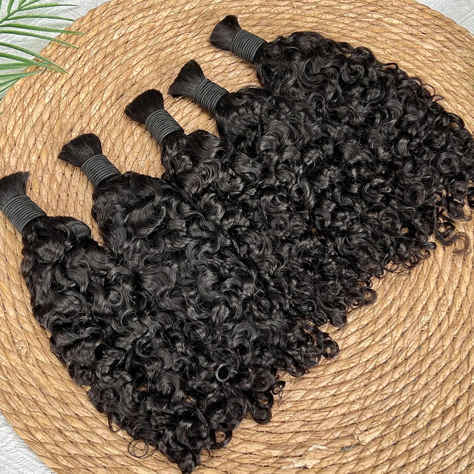 Burmese Curly Hair Bulk For Br - огляд і ціна Water Wave Bulk Human Hair For Braiding