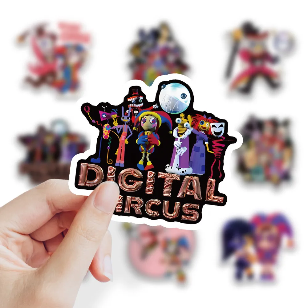 50PCS Animated Comedy The Amazing Digital Circus Graffiti Stickers for Bicycle Hand Account Pencil Case Decals