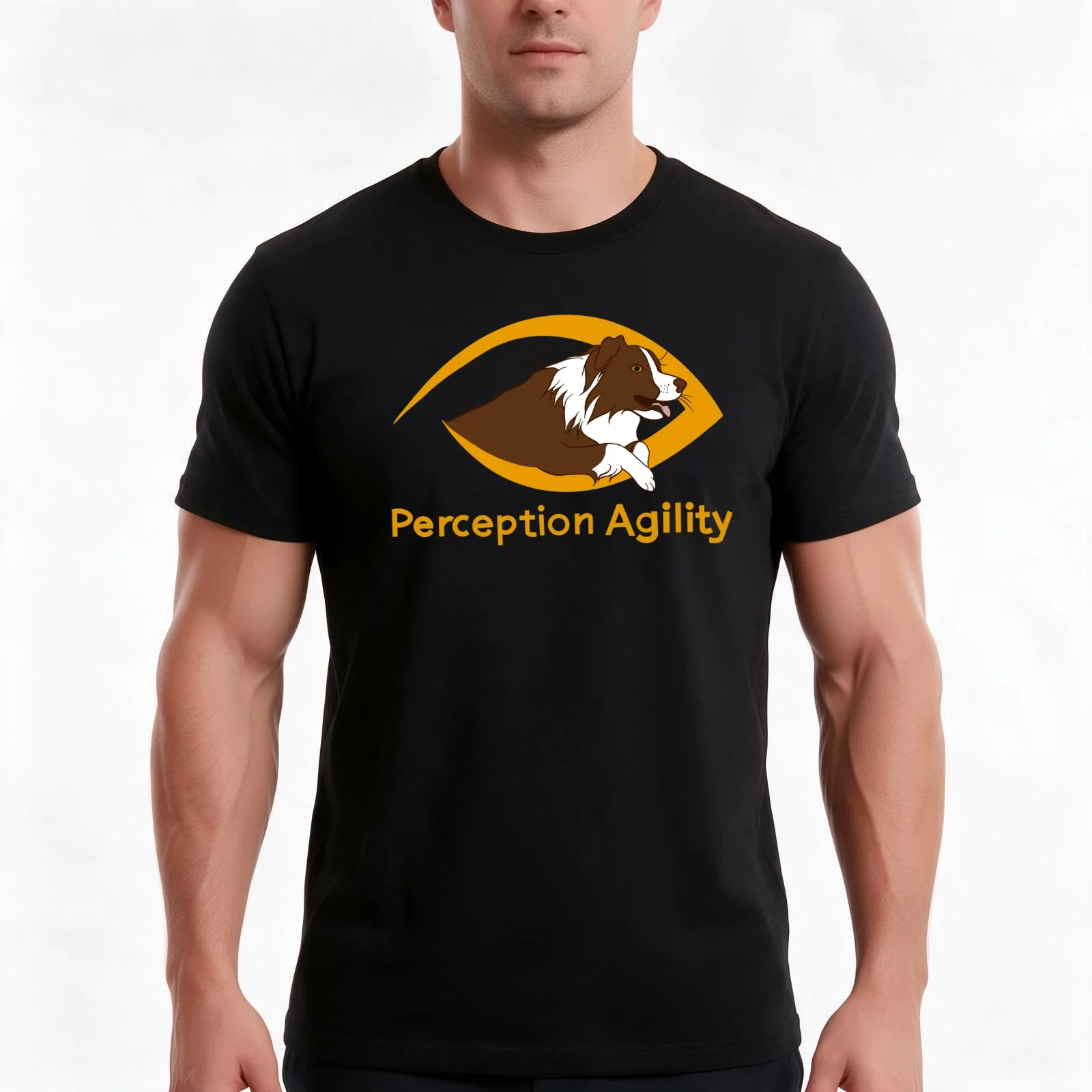 Perception Agility Logo T-Shirt, Summer Casual Cotton Tee, Oversized Streetwear Tops, Vintage Graphic Print, Unisex Men Women