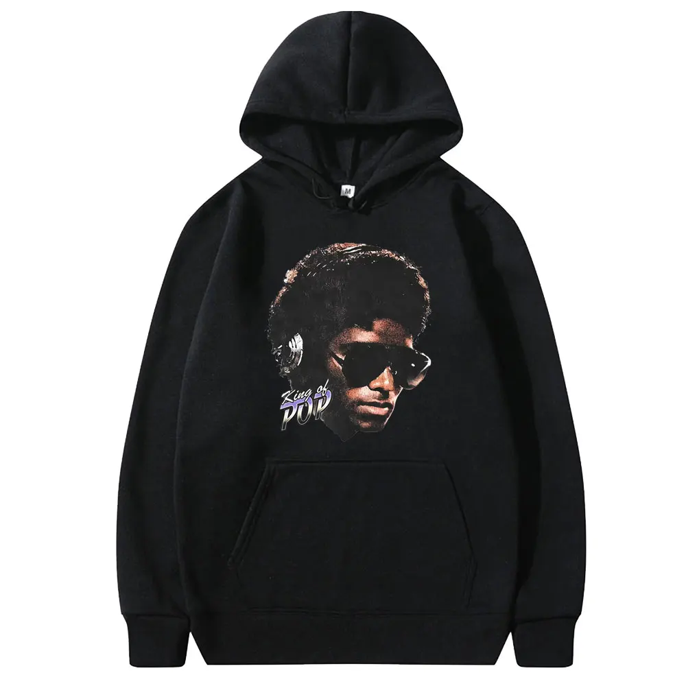 

Vintage King of Pop Michael Jackson Head Graphic Hoodie Men Women Retro Gothic Rock Streetwear Men's 90s Oversized Sweatshirt