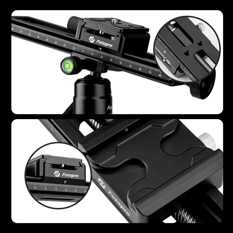 Fotopro-deslizador de riel de enfoque Macro con placa de liberación rápida más grande para fotografía Macro FT-100 Pro/HG-01/02/FT-100 VS SmallRig