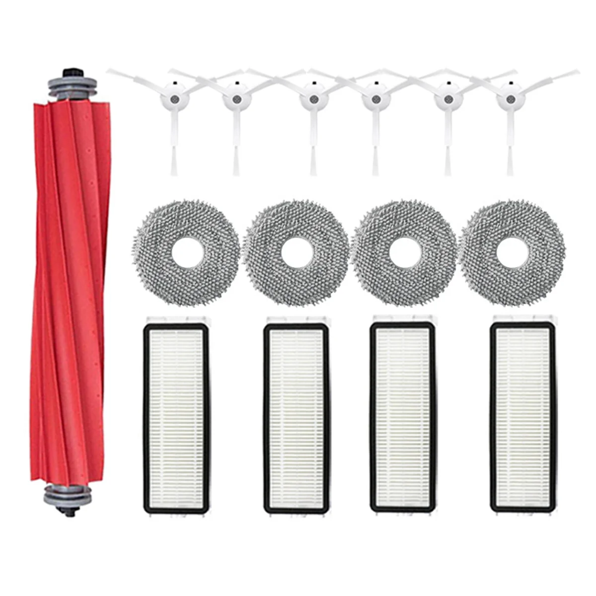 Sweeper filter For Q / P10 Robot Vacuum Cleaner Replacement Parts Hepa Filter Mop Cloth Dust Bag,White Side Brush