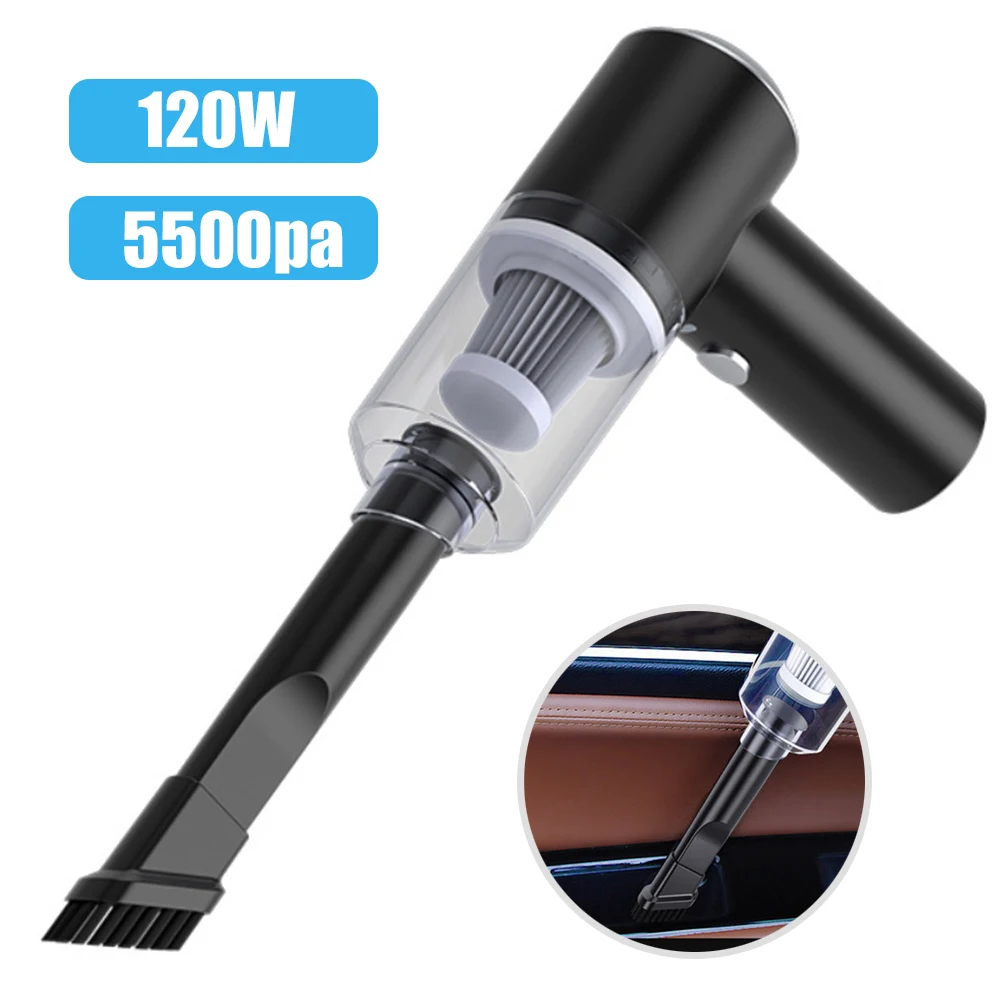 Mini handheld car vacuum cleaner, car interior blower, lightweight and durable, wet and dry dual-use vacuum cleaner for cleaning