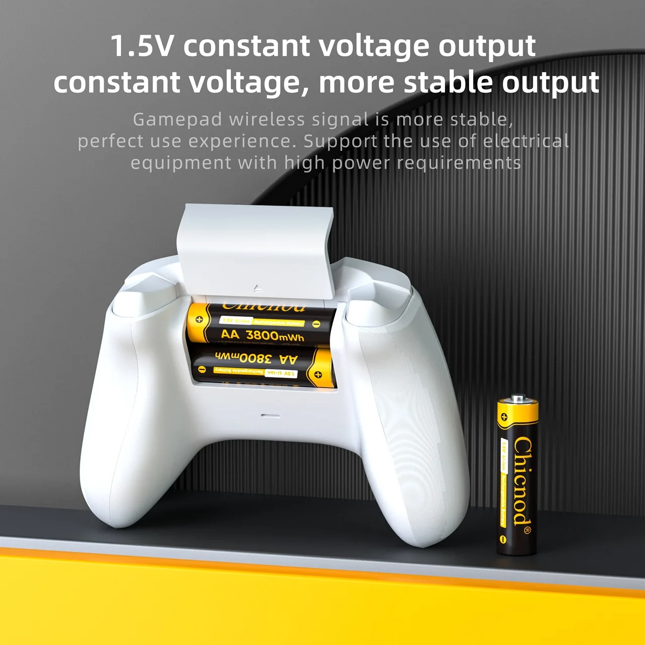 Chicnod AA AAA Lithium Rechargeable Batteries 1.5V 3800mWh 1110mWh Li-ion Battery USB Type-C Charging Combo Pack