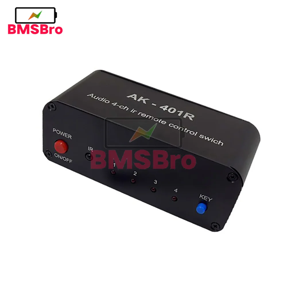 AK-401R Remote Control 4 Input 1 Output RCA Audio Distributor Signal Selector Source Switcher Tone Volume For Amplifier Board