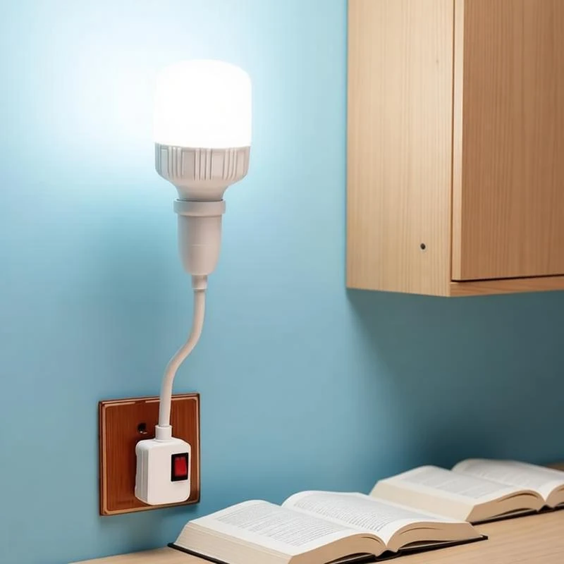 

EU Plug Lamp Holder E27 Socket Lamp Bulb Holder Light Socket With Switch Energy Saving LED Table Lamp Led Base Lamp Base