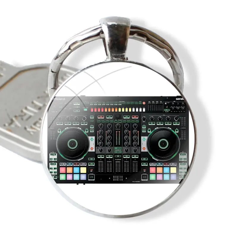 Rane Audio DJ Mixers Guitar Center Keychain Handmade Glass Cabochon Key Ring Holder Pendant Key Chains