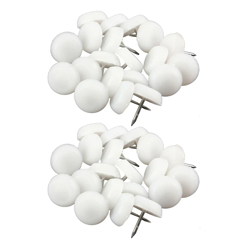 AB47-80Pcs 20 مللي متر ورأى قدم وسادة زلق الإنزلاق مسمار حامي الأثاث كرسي الجدول الساق