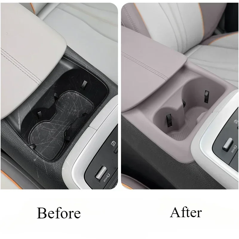 فتحة كوب ماء للتحكم المركزي للسيارة، وسادة حماية معدلة من السيليكون المقاوم للخدش لسيارة BYD Song Pro DMI 2020-2024