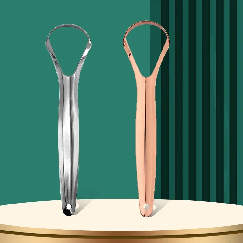 

Скребок для языка из нержавеющей стали, щетка для чистки языка, инструмент для ухода за полостью рта, для удаления налета, гигиена полости рта