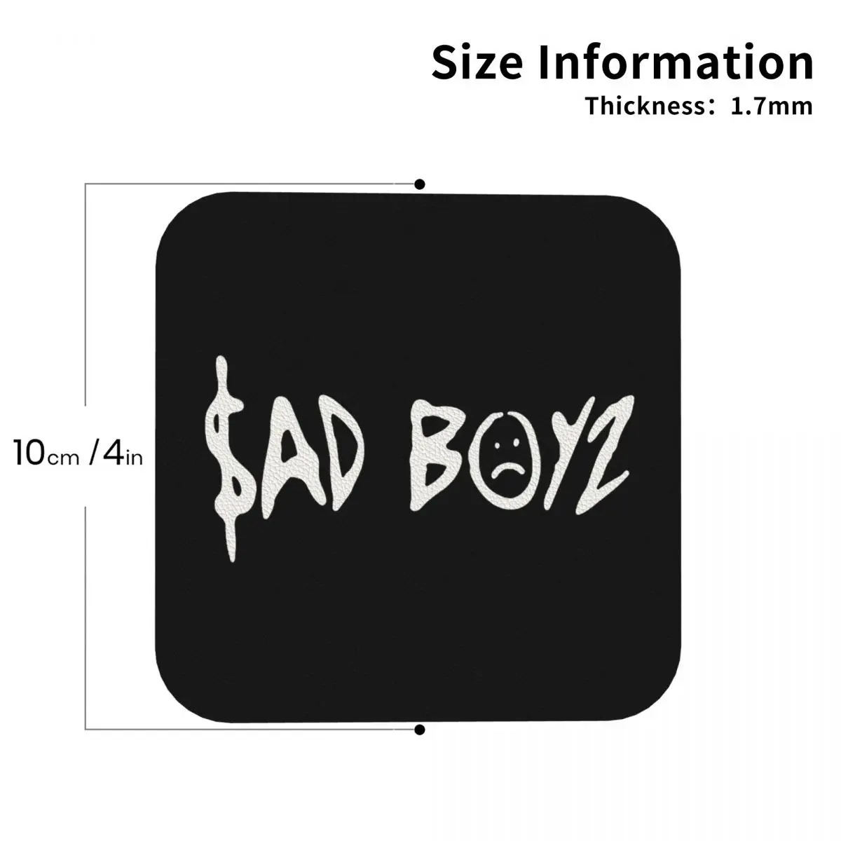 

Подставки Junior H Merch Sad Boyz, кожаные салфетки, водонепроницаемые изоляционные кофейные коврики для дома, кухни, обеденные подушечки, набор из 4 штук