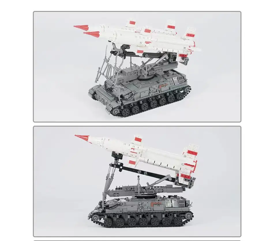 1469 PCS WW 2 Military Army Weapons SA-4GANF Missile Vehicle Model Building Blocks Soldier MOC Bricks Toys For Boys Kids Gifts