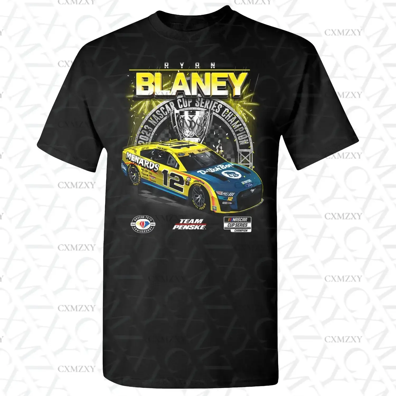 

NEW 2023 RYAN BLANEY NAS CAR BLACK CHAMPION SHORT SLEEVE TEE SHIRT 4XL K2262