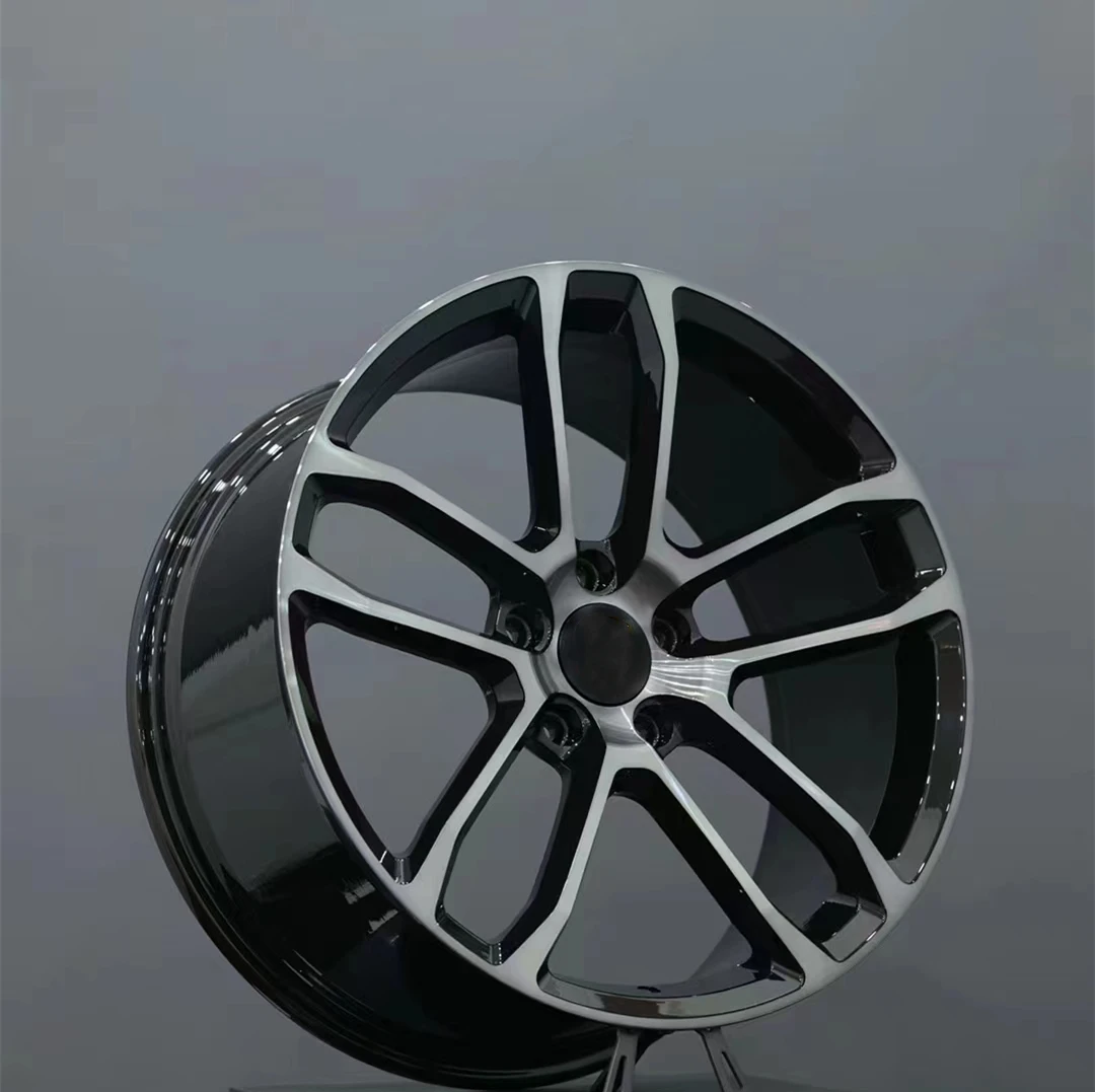 18-20 Inch 5x114.3 PCD Matte Black Multi Spoke Forged Alloy Wheel Rims Sport Mid-size Passenger Car Wheel Hubs