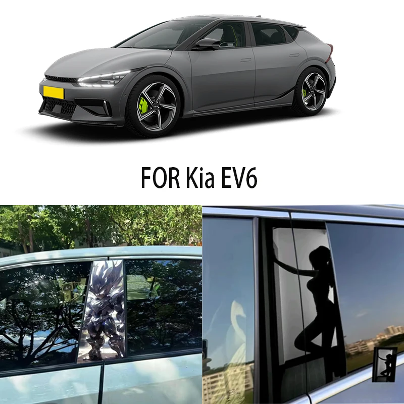 

Door Window Decoration Trims Pillar Posts Stickers Auto Styling For Kia EV6 Car accessories