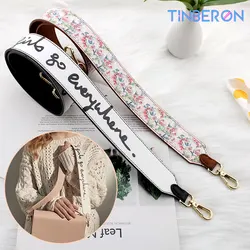 TINBERON Wide Bag Strap Korean Female Bag Shoulder Strap Retro Bag Strap Personality Letter Graffiti Printing Pattern Accessorie