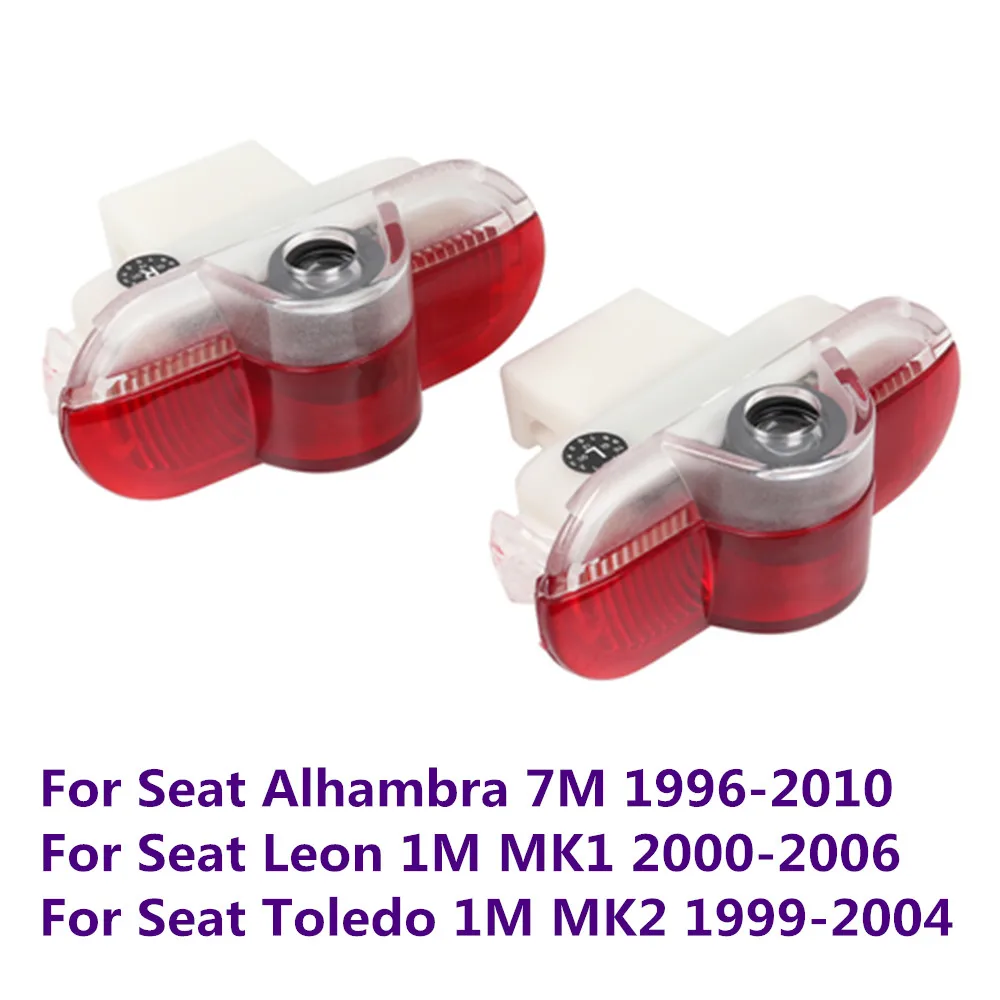 2X For SEAT Alhambra 7M Leon 1M MK1 Toledo MK2 LED Car Door Projector Light Logo Ghost Shadow Welcome Warning Lamp Accessories