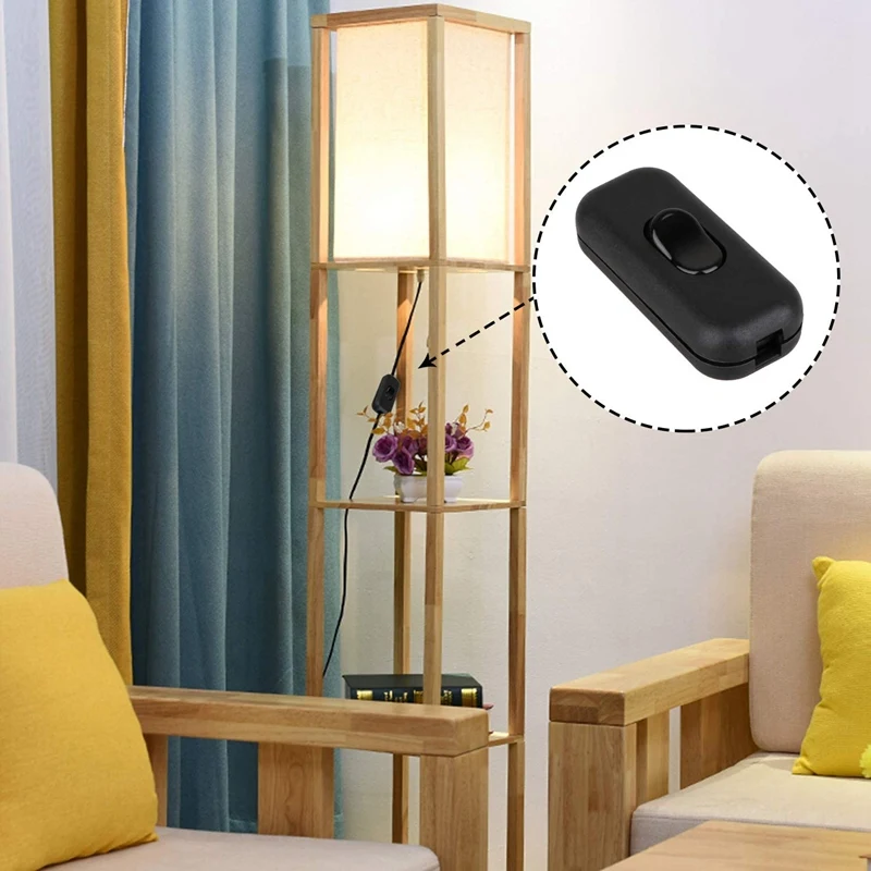 RISE-5Pcs 인라인 스위치 어뢰 스위치, 6 Amp 램프 스위치, 인라인 로커, AC 250V 교체 인라인 코드 스위치