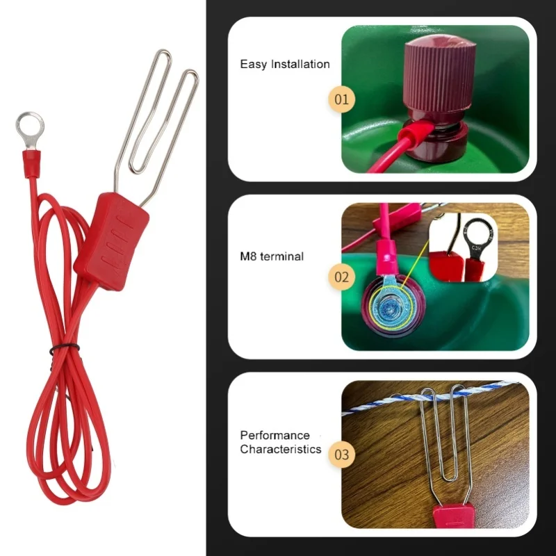 

Комплект из 2 электрических соединителей для ограждений для животноводческих ферм, крюковые соединители из нержавеющей стали, клеммы M8, набор аксессуаров